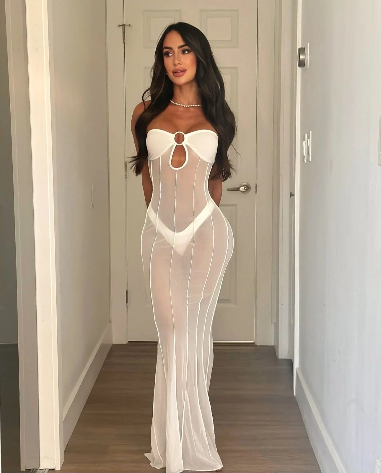 Vestido Saída de Praia em Tule Montana