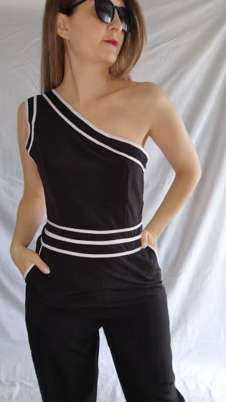 Macacão Longo Ombro Só Alfaiataria Modern Noir Supreme