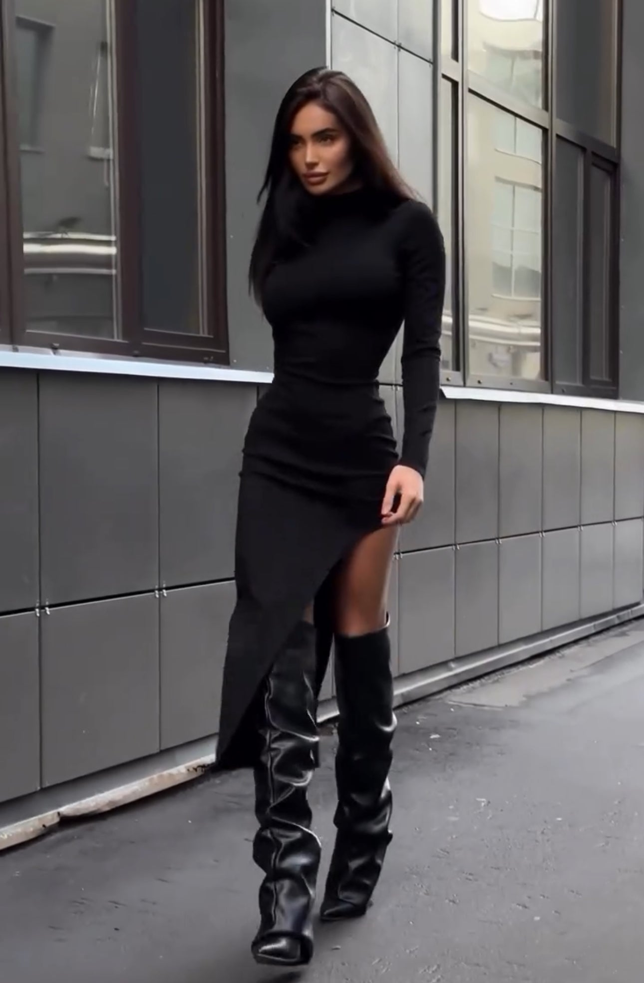 Vestido Longo com Fenda Modern Demi - OUTONO/INVERNO