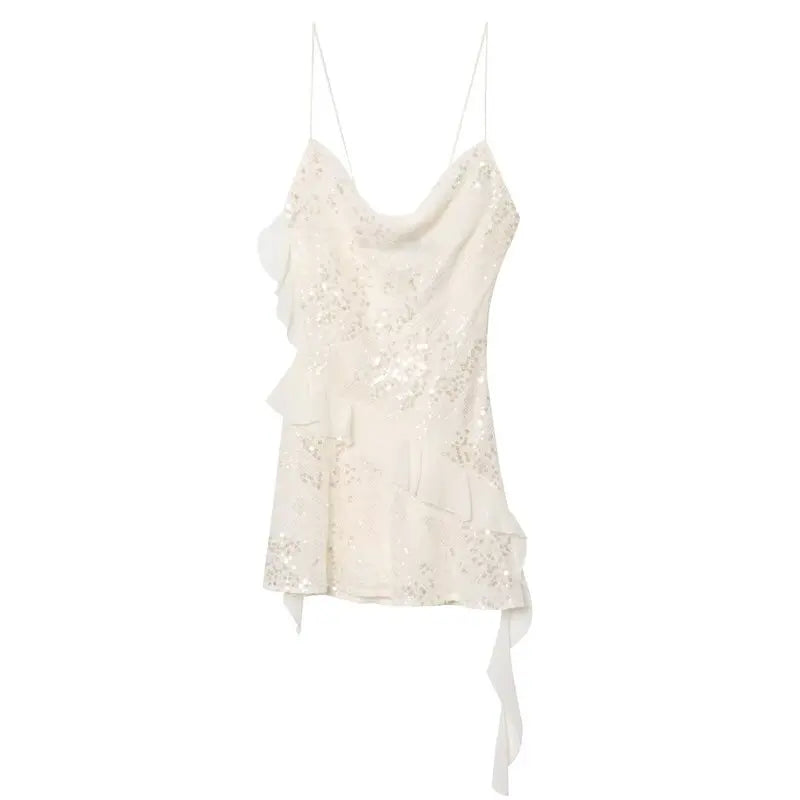 Vestido Curto de Paetê Tendência Modern Layse