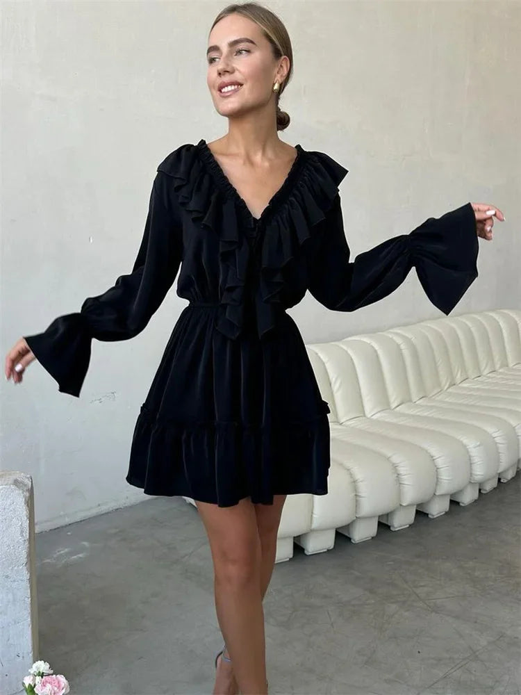 Vertido Curto Manga Longa Boho Chic Modern Aurélia