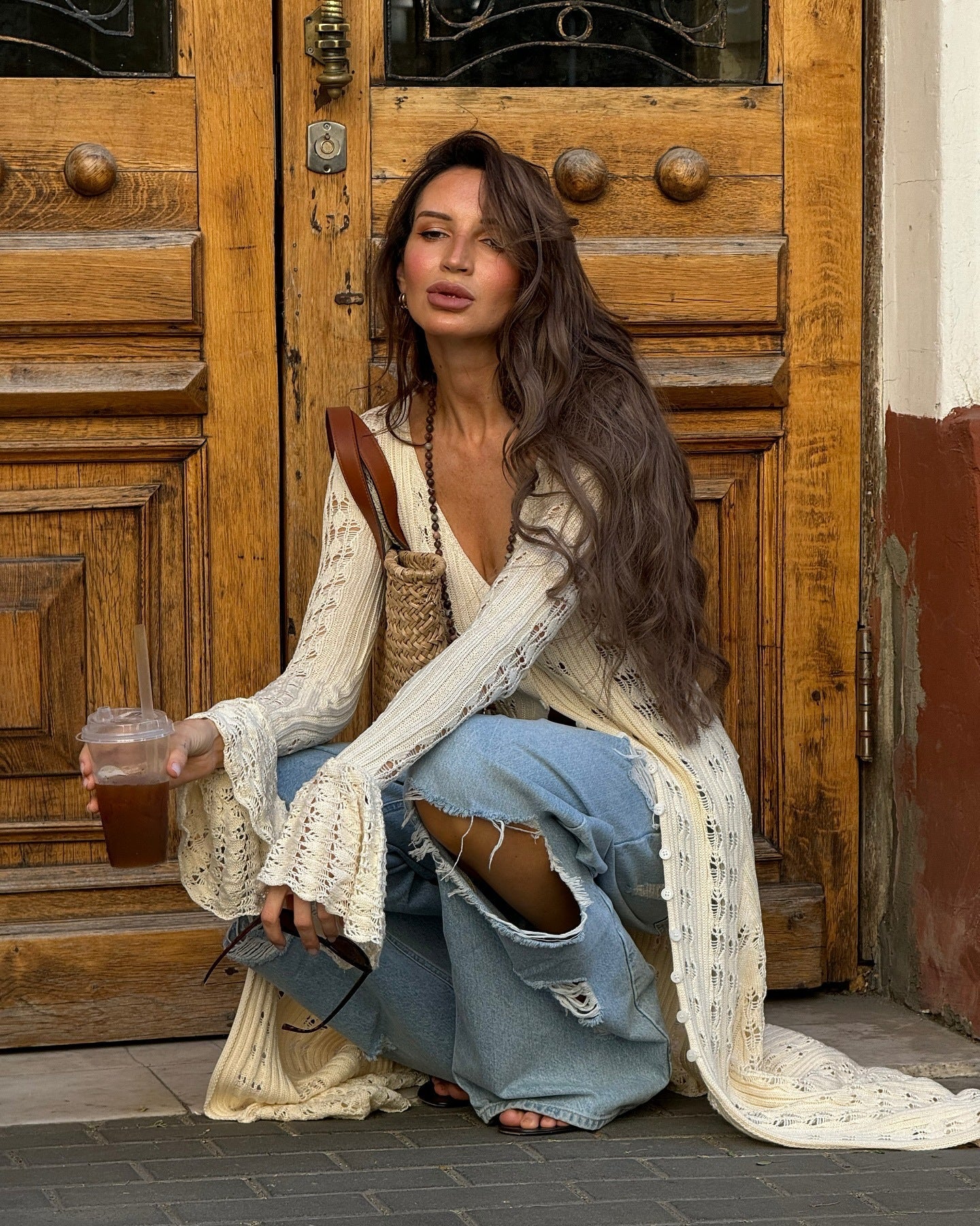 Vestido Longo Bata Cardigã em Tricô Modern Emily