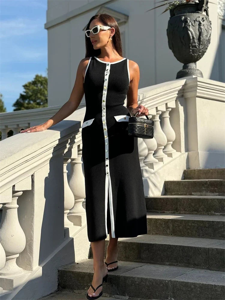 Vestido Midi TricĂ´ Modal Alta Elasticidade Modern Jayne