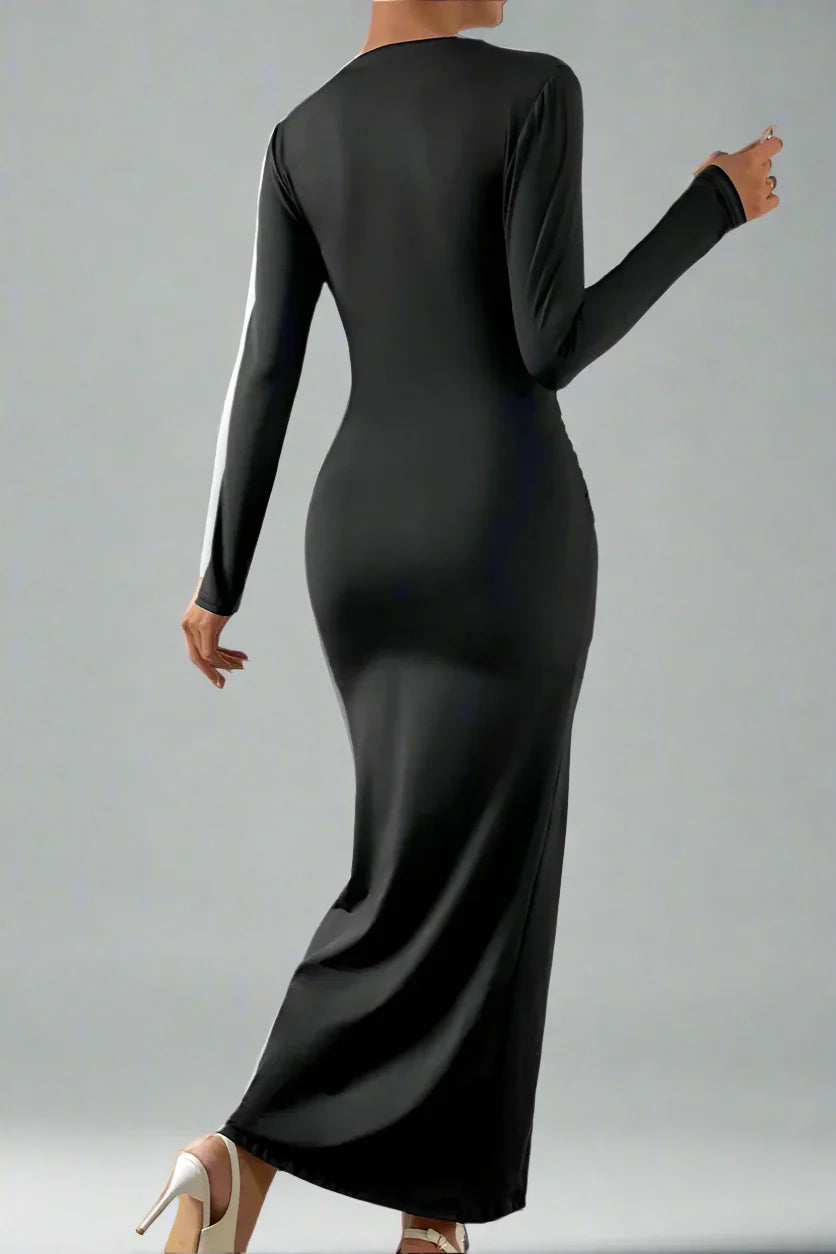 Vestido Longo com Fenda Modern Isolda