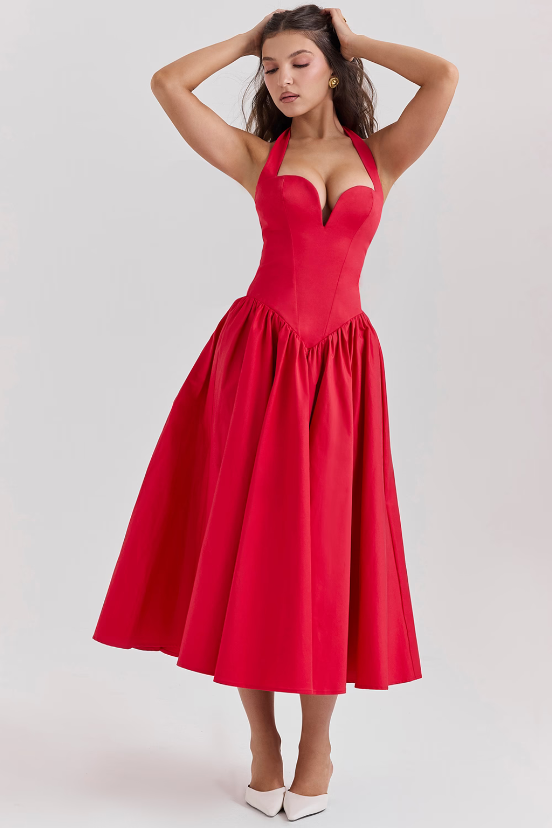 Vestido Midi Vermelho Modern Passione