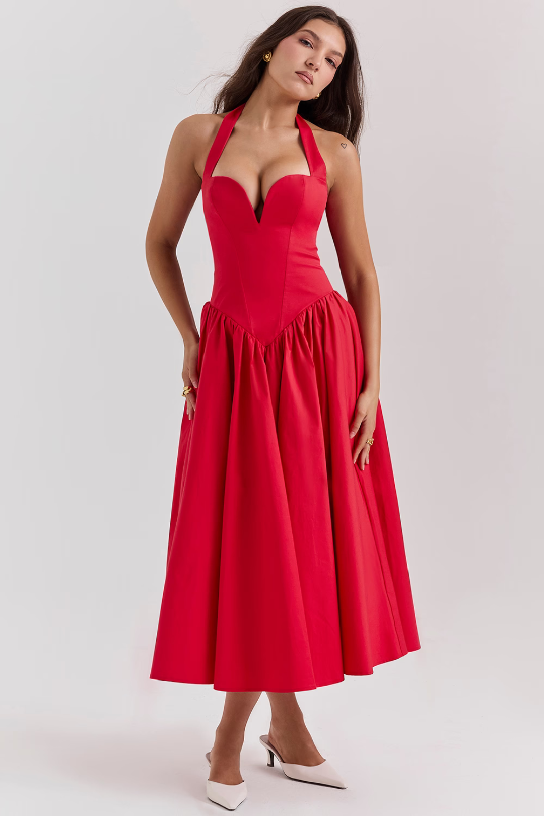 Vestido Midi Vermelho Modern Passione