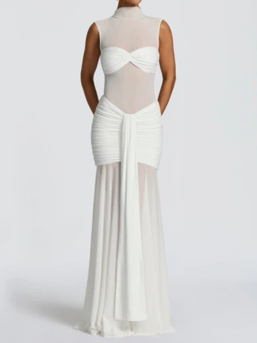 Vestido Longo com Tule Modern Ravih