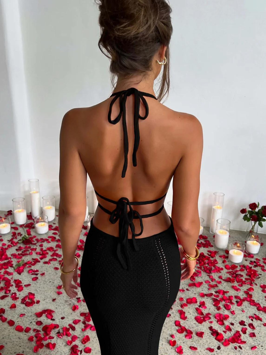 Vestido Longo com Decote Arabella