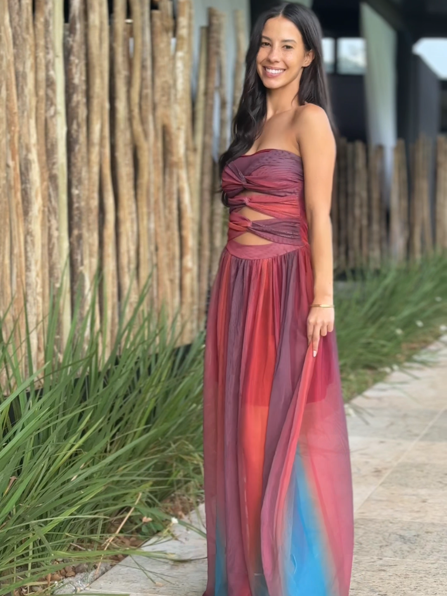 Vestido Longo Sem Alças  Modern Bahamas