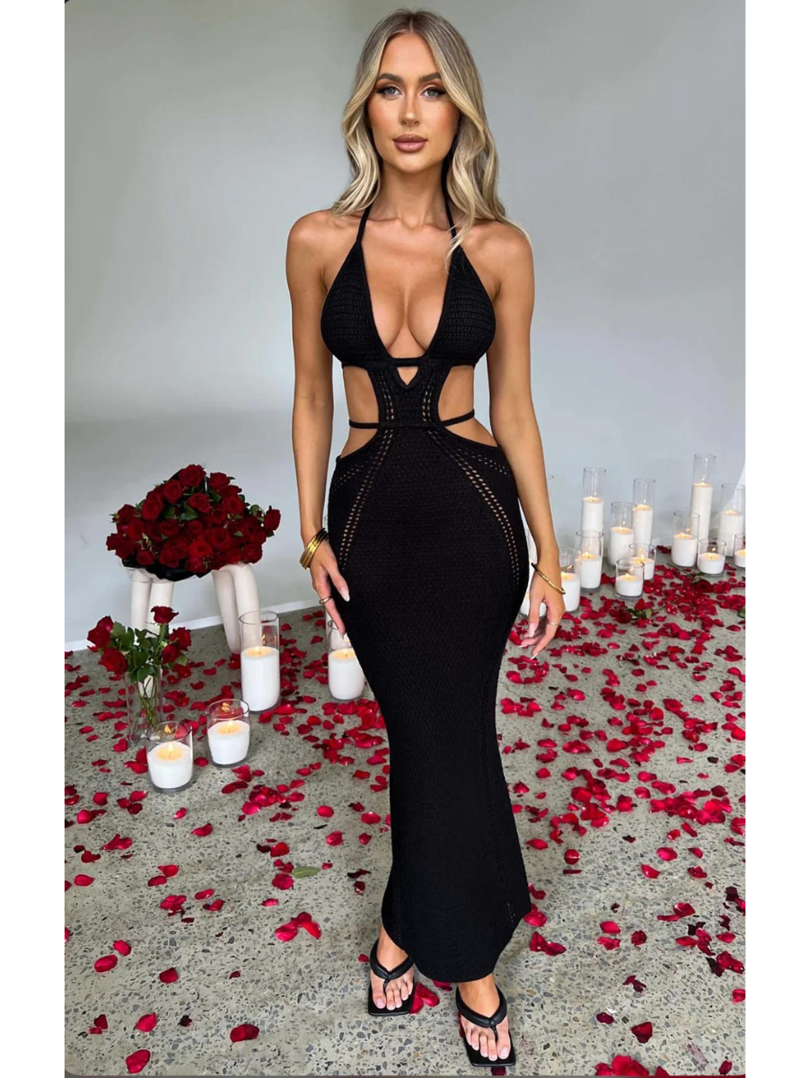 Vestido Longo com Decote Arabella