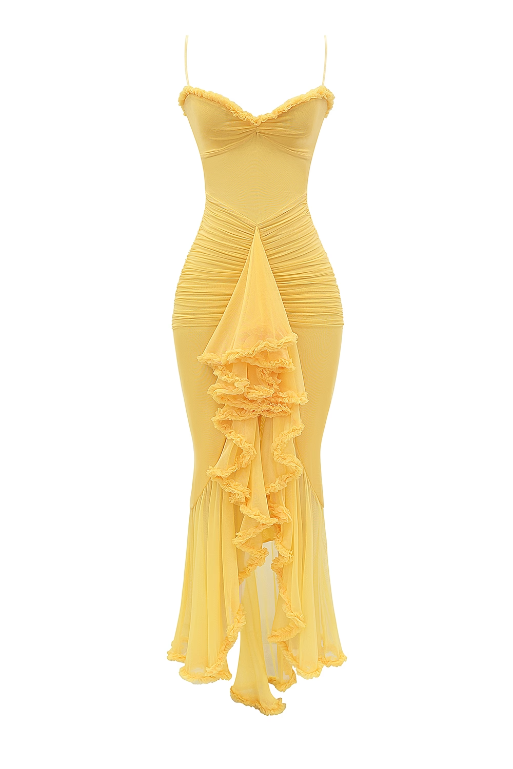 Vestido Longo com Babados Valência