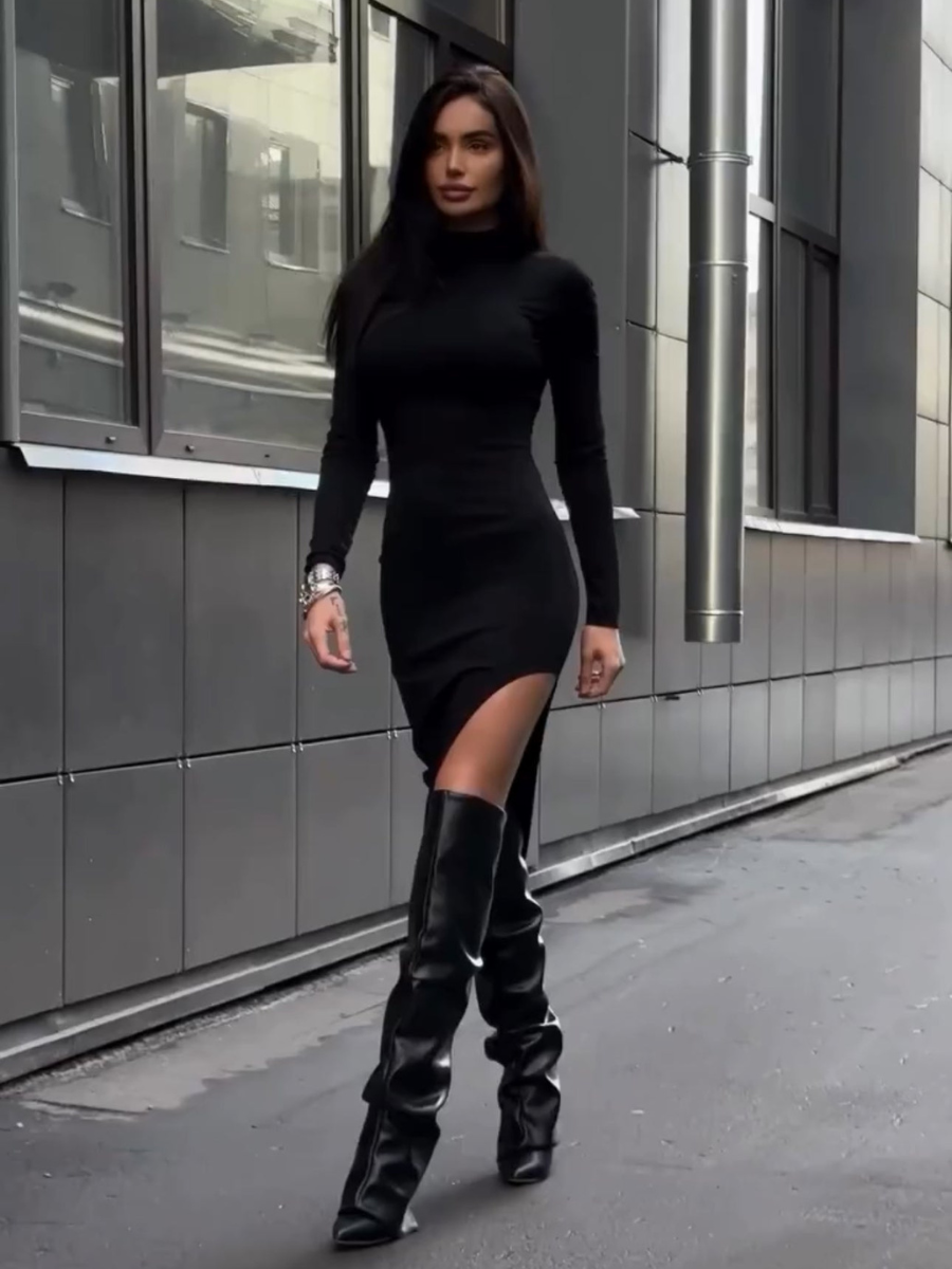 Vestido Longo com Fenda Modern Demi - OUTONO/INVERNO