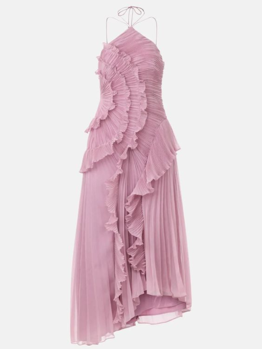 Vestido Assimétrico Tendência Modern Lilac