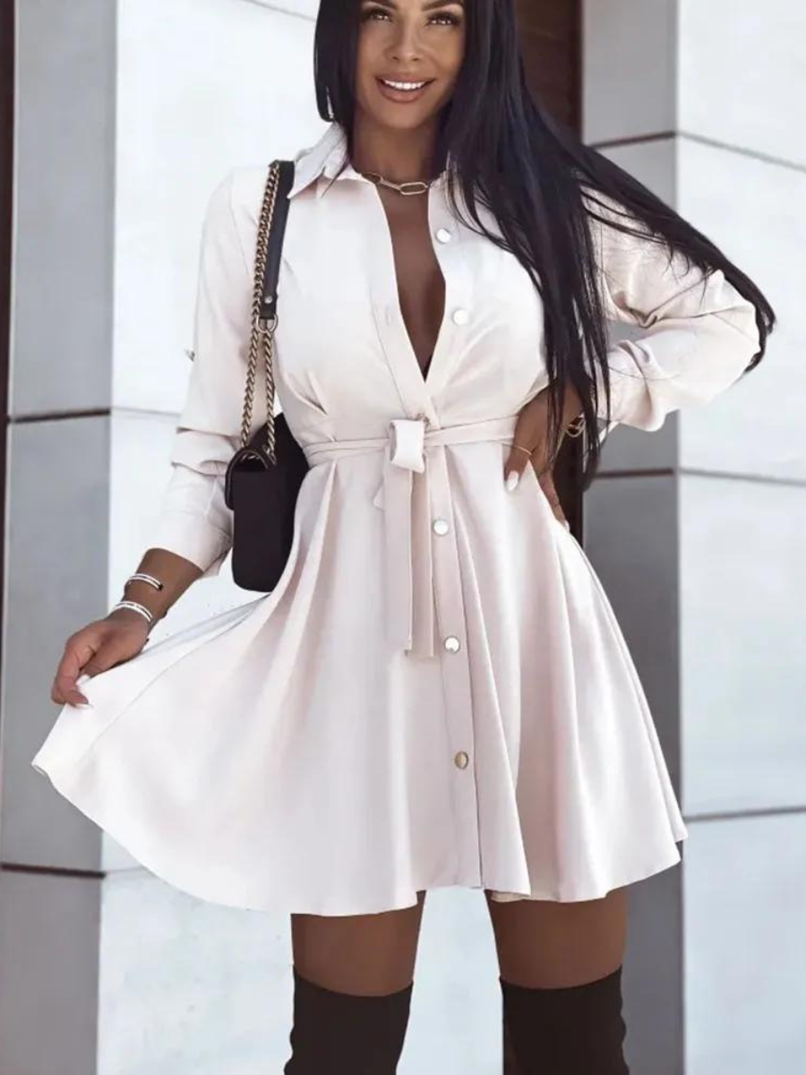 Vestido Camisa com Cinto Letícia