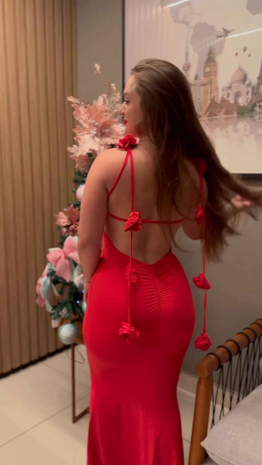 Vestido Longo Costas Aberta Rosalinda