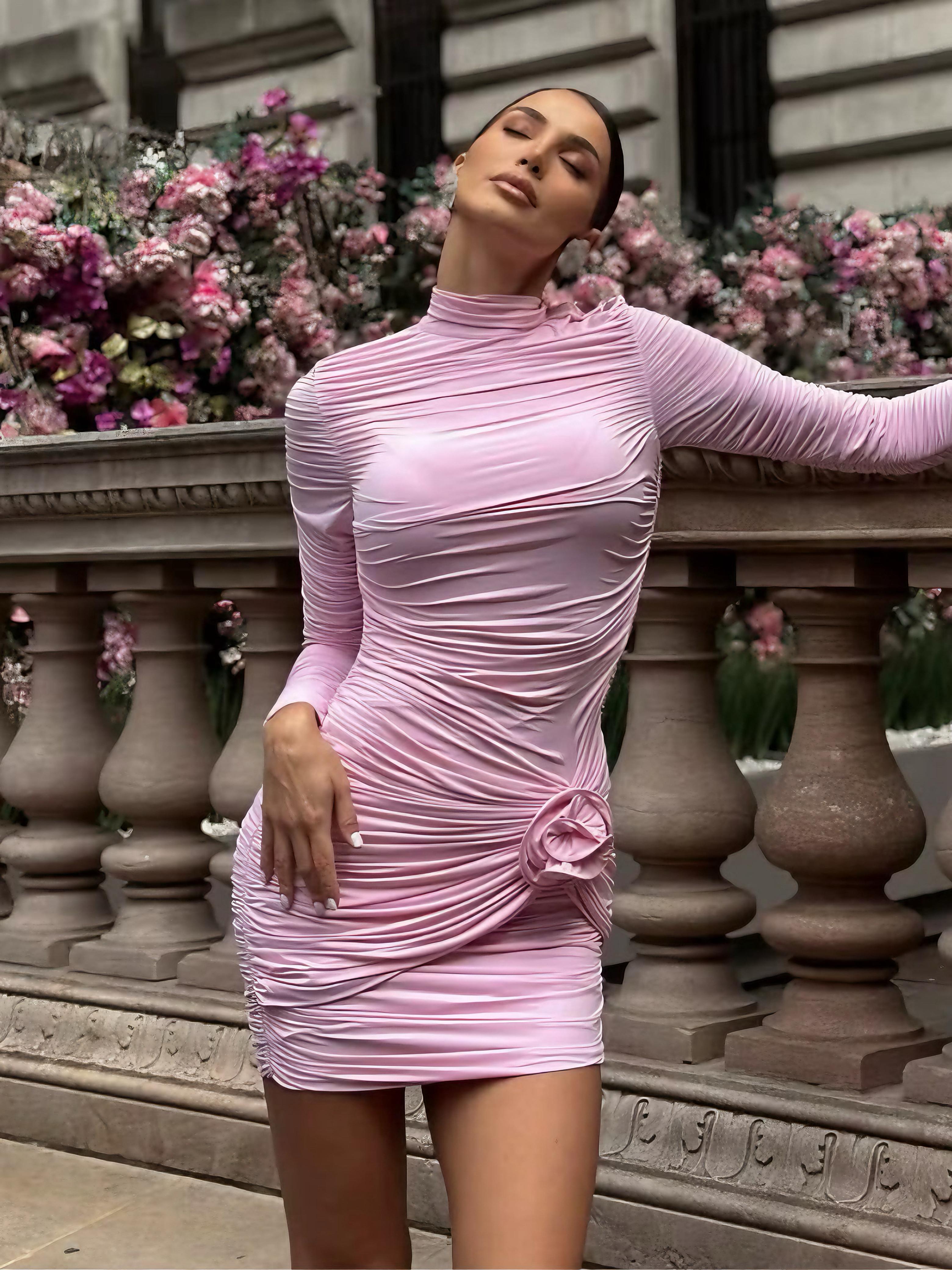 Vestido Manga Longa Curto Modern Ella