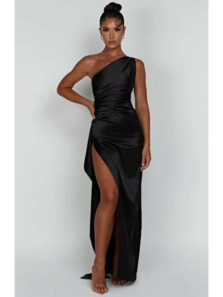 Vestido Longo de Cetim Avery