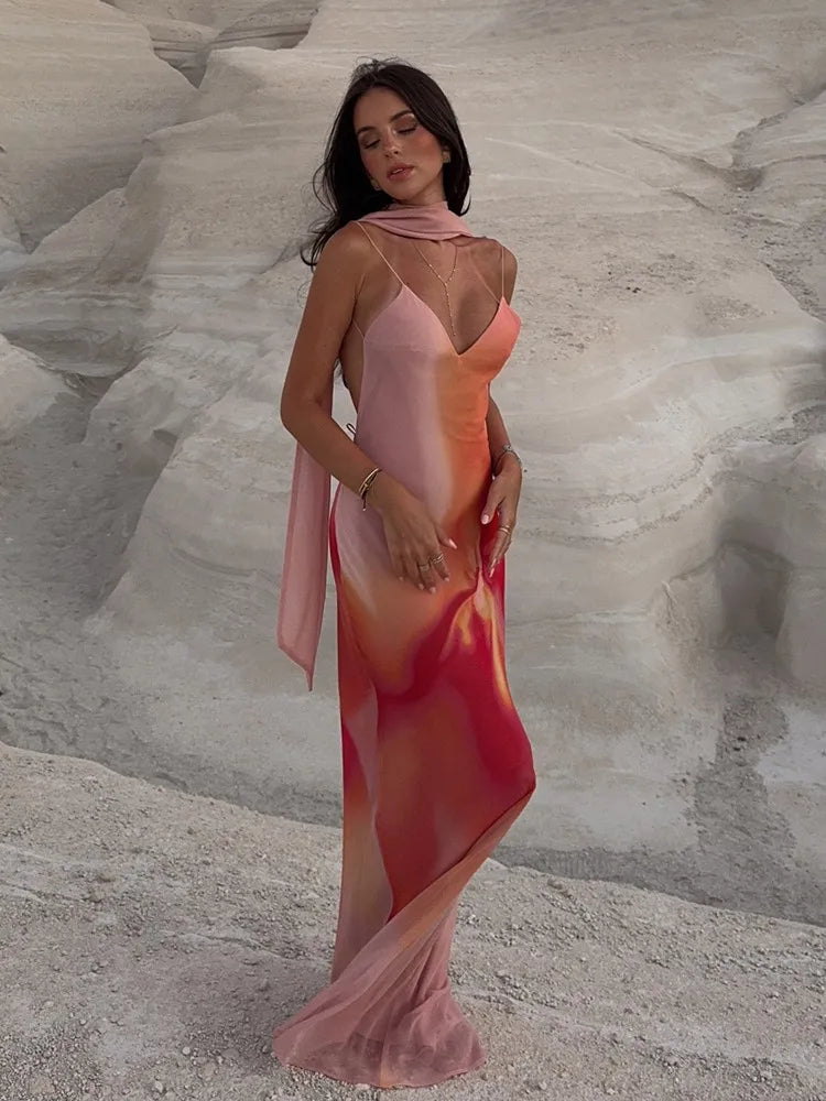 Vestido Longo Decote no Busto Modern Moana