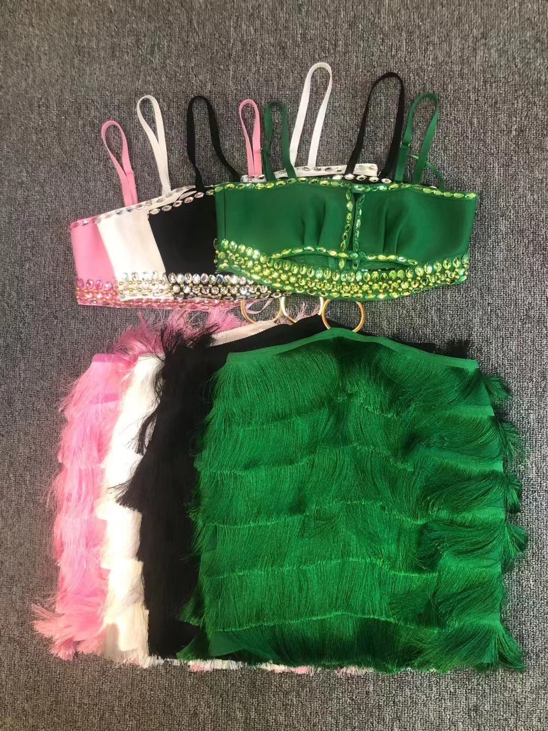 Vestido com Franjas Jade