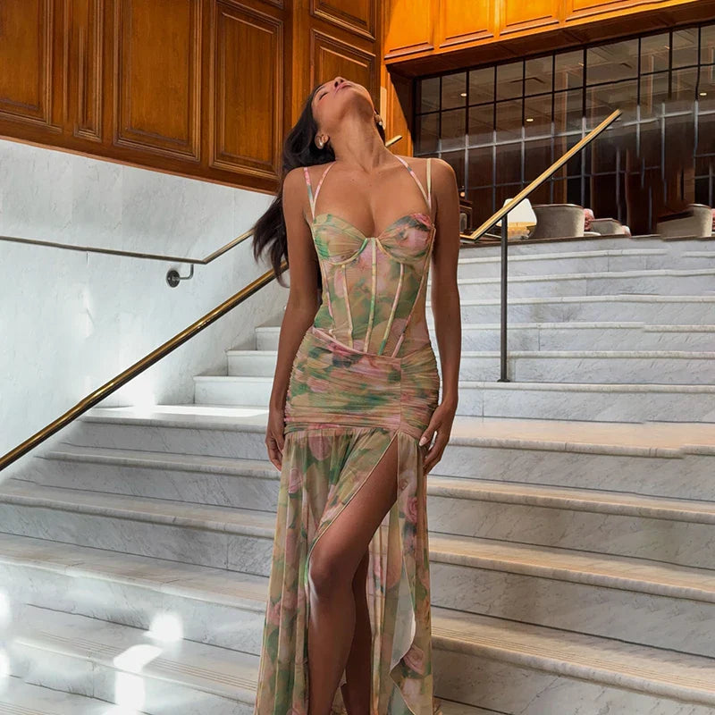 Vestido Longo Floral Modern Jullye