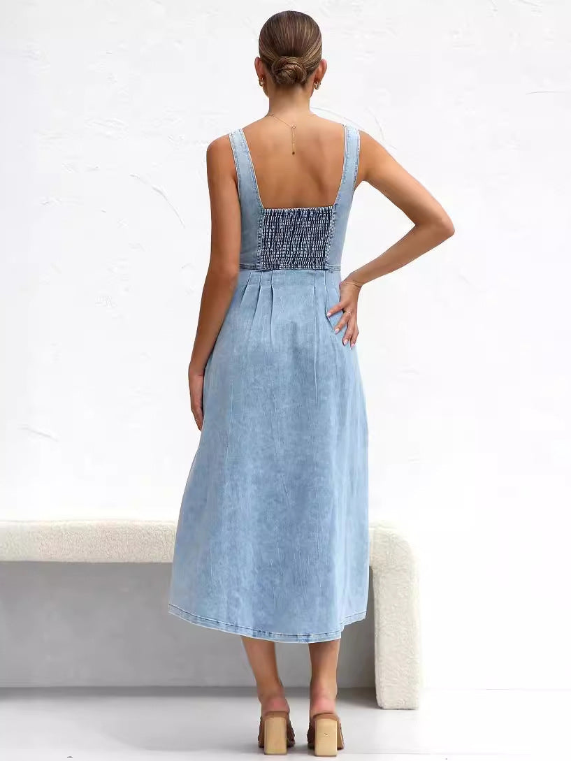 Vestido Midi Jeans Modern Gaya