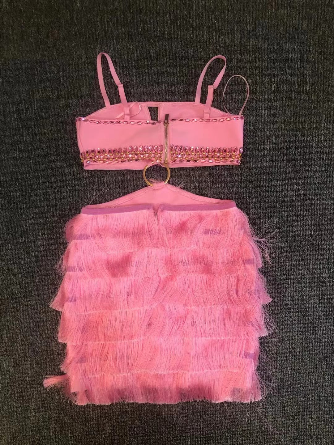 Vestido com Franjas Jade