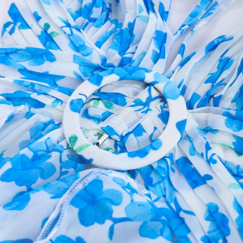 Vestido Longo com Babados no Ombro Modern Dalila