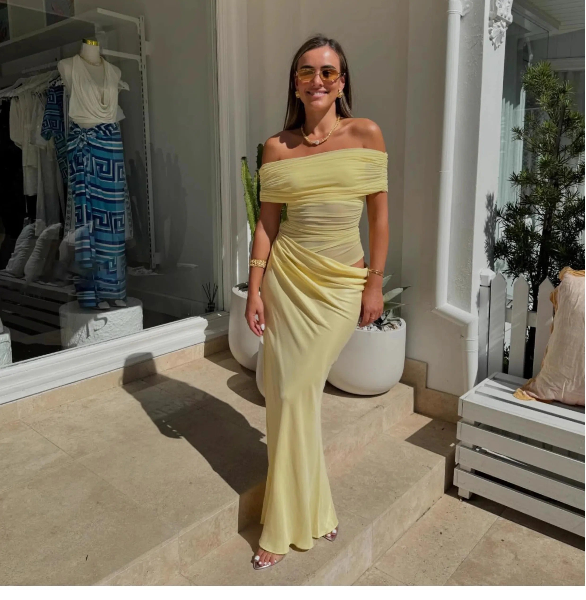 Vestido Longo Ombro a Ombro Modern Briella