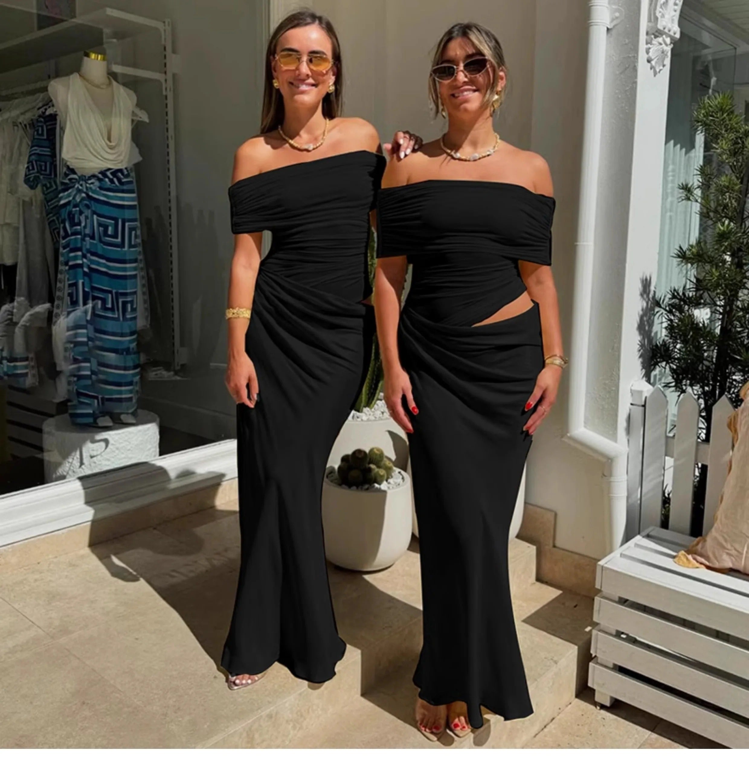 Vestido Longo Ombro a Ombro Modern Briella