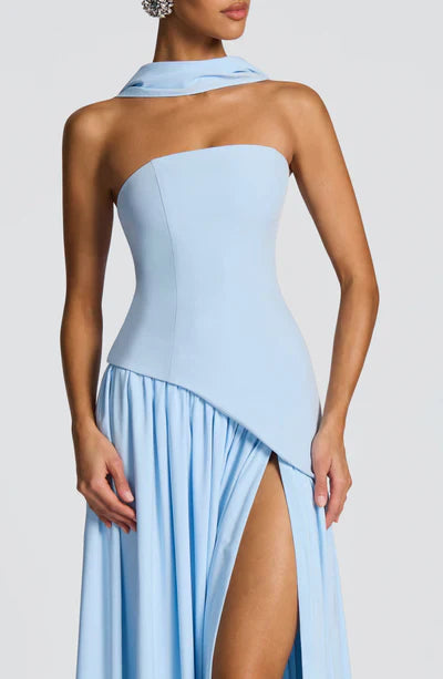 Vestido Longo Sem Alças Elegante Modern Mya