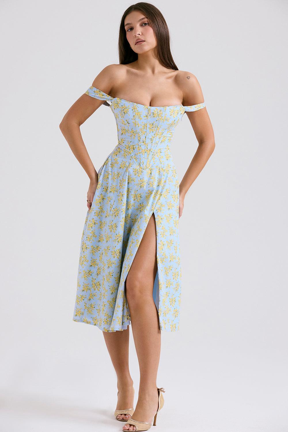 Vestido Midi Feminino Bustier Élise