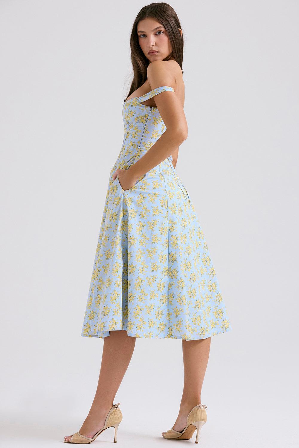 Vestido Midi Feminino Bustier Élise