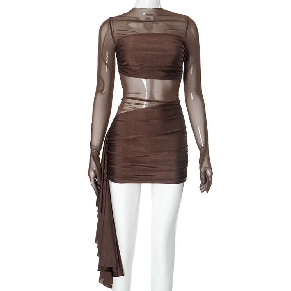 Vestido Curto Com Tule Irregular Modern Mariáh